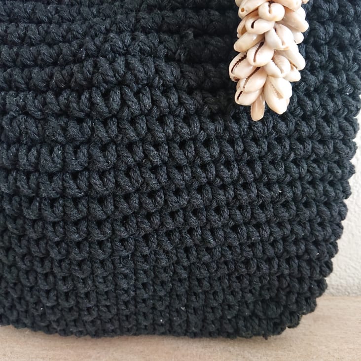 Bolso Macram Negro MONA Maisons du Monde