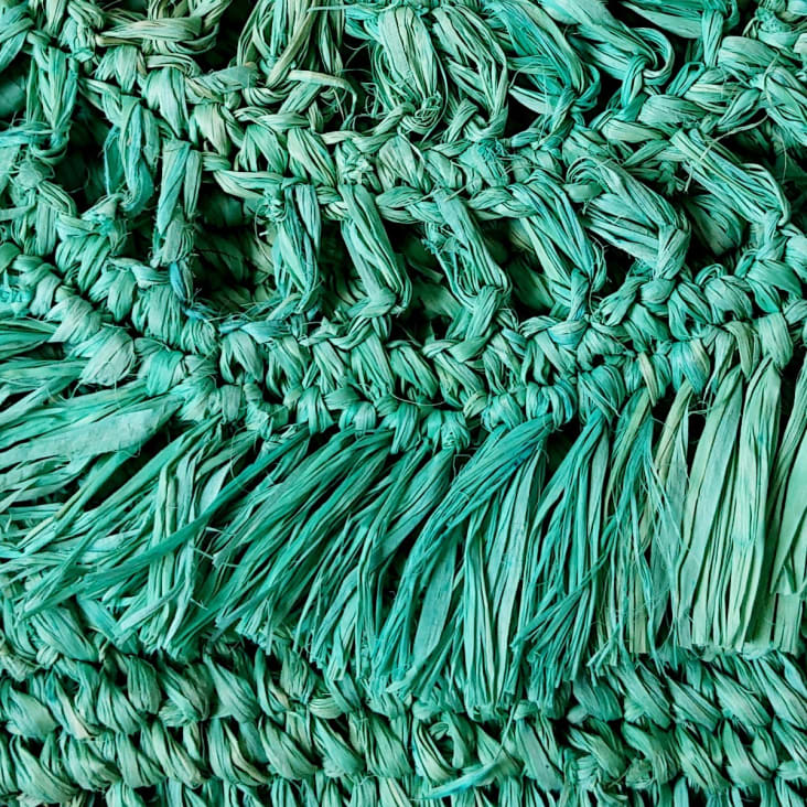 Pochette chic en raphia, turquoise BONA | Maisons du Monde