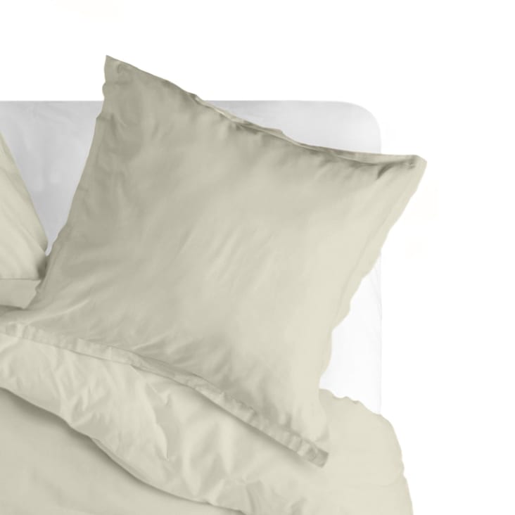 Funda de almohada 100 algodon beige 50x75 cm x2 cama 150 160 Basic Maisons du Monde