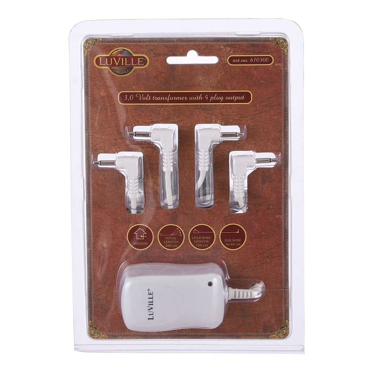 LuVille Kerstdorp Switch Adapter met 4 Plugs - 4.5 Volt