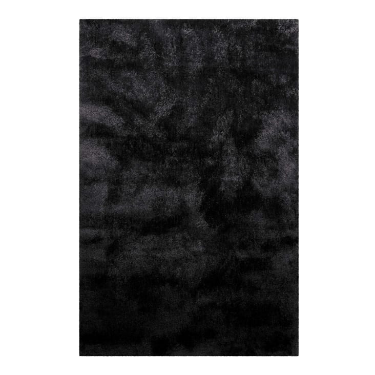 Weicher Hochflor Teppich schwarz, Wohn-, Schlafzimmer, Büro 80x150 PISA |  Maisons du Monde