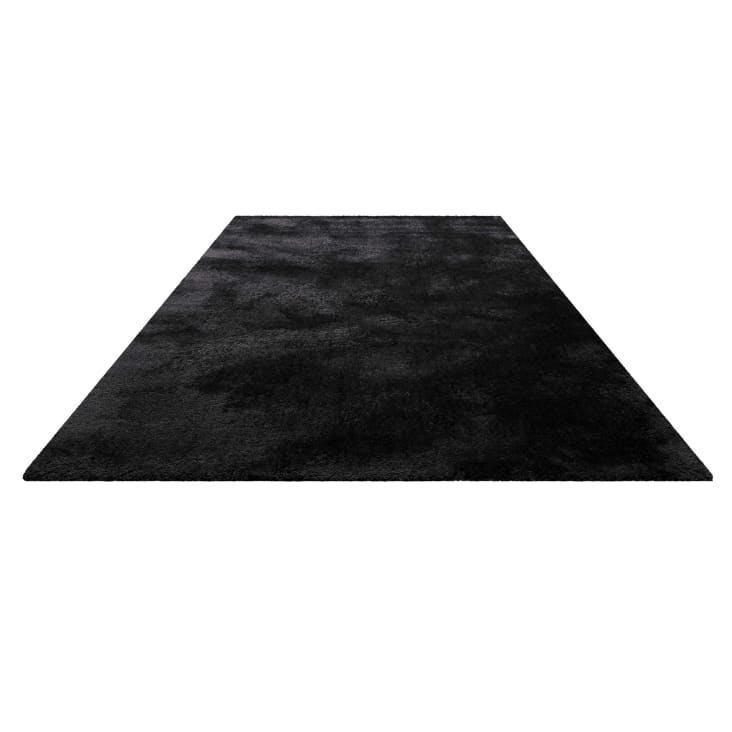 Weicher Hochflor Teppich schwarz, Wohn-, Schlafzimmer, Büro 80x150 PISA |  Maisons du Monde