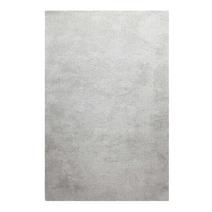 Tapis en microfibre dense gris clair chiné 70x140 cm-Pisa