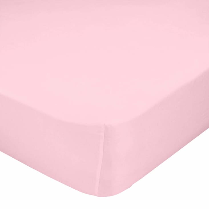 Sábana bajera 100%algodón percal rosa 150x200 LISO