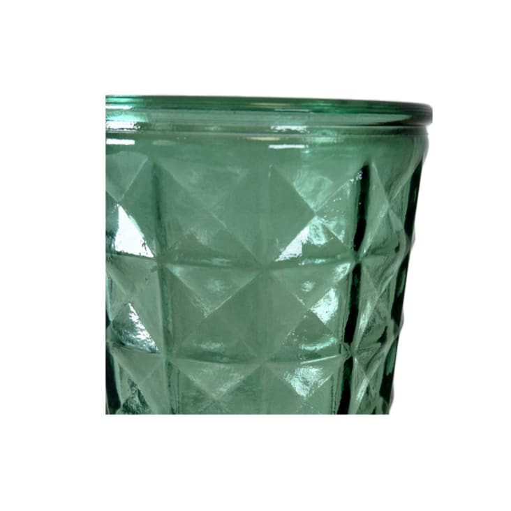 Gobelet en verre recyclé  eucalyptus 12 cm-Krystal cropped-2