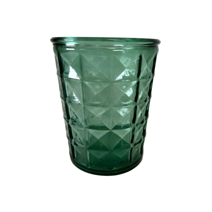 Gobelet en verre recyclé  eucalyptus 12 cm-Krystal cropped-3