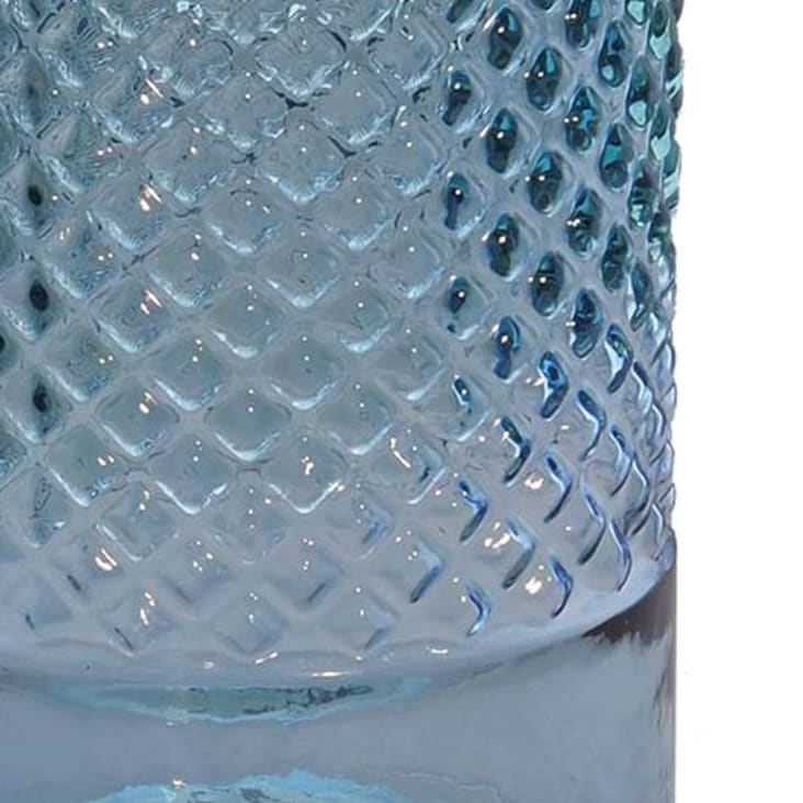 Vase bouteille en verre recyclé  eucalyptus 22 cm-Diamond cropped-6