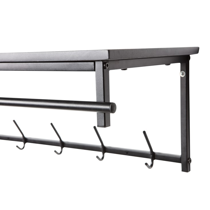 Wandgarderobe Mit Ablage & 5 Haken | Vintage Design Metall | 66,5 Cm Breit Für Flur & Diele