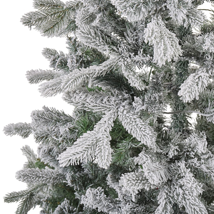 Albero di Natale innevato LED 210 cm