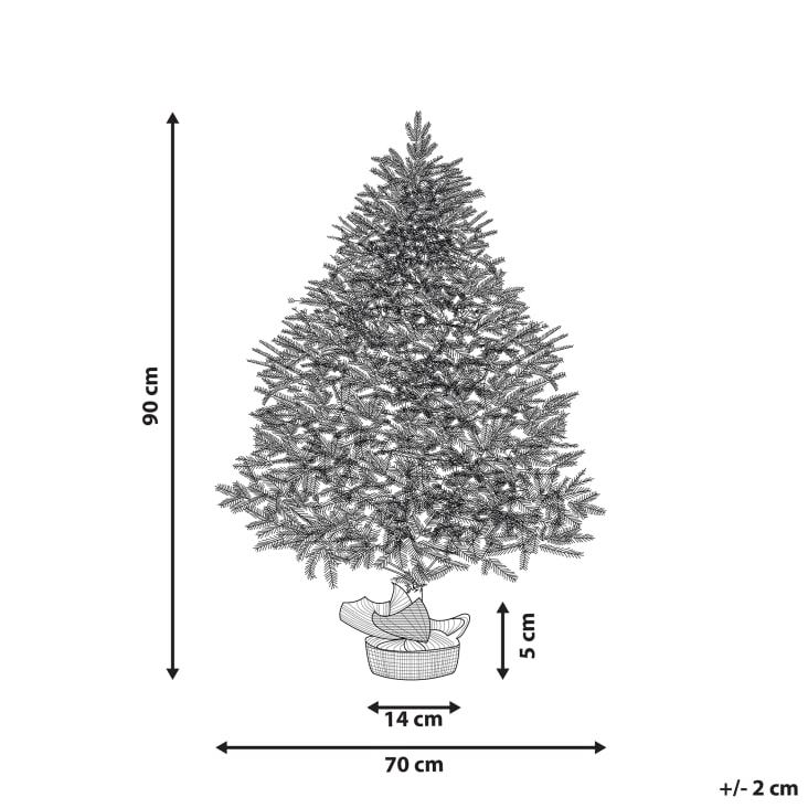 Künstlicher Weihnachtsbaum mit Schnee bestreut 90 cm grün Ringrose |  Maisons du Monde
