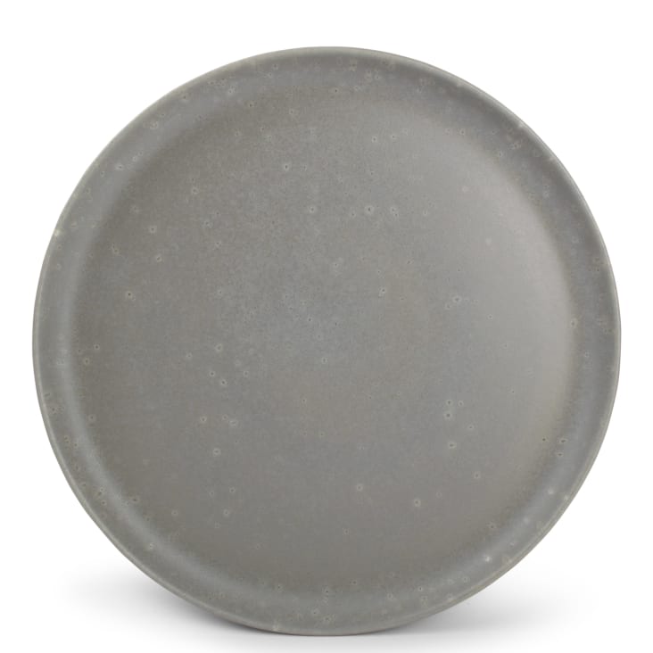 Assiette plate 27cm gris - Lot de 4-FORMA