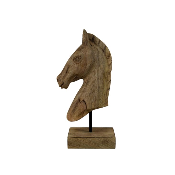 Décoration cheval en bois 48 cm COLIMA