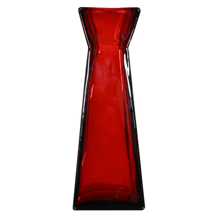 Vase en verre recyclé  rubis 45 cm-Gotland