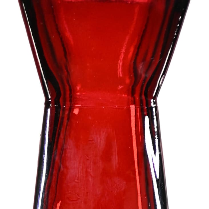Vase en verre recyclé  rubis 45 cm-Gotland cropped-2