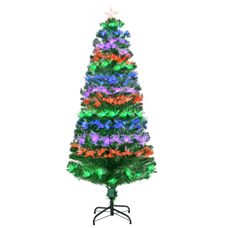 Sapin de Noël artificiel lumineux fibre optique LED multicolore Maisons du Monde