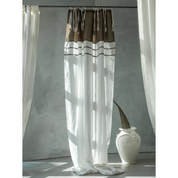 Tenda Finestra Country Chic 60 x 240 Colore Bianco / Beige Chiaro –  Dressing Home