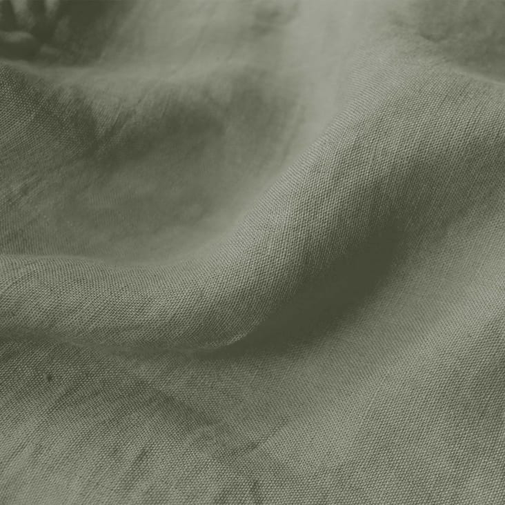 Set de 2 taies d’oreiller unies en lin lavé Lichen 50x70cm-Lin lave cropped-5