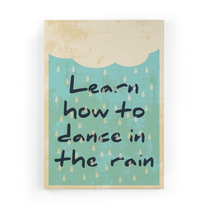 Cuadro Lienzo Decorativo 'Bailar Bajo La Lluvia' De Leonid Afremov | 30x20 Cm, Marco De Madera | Listo Para Colgar