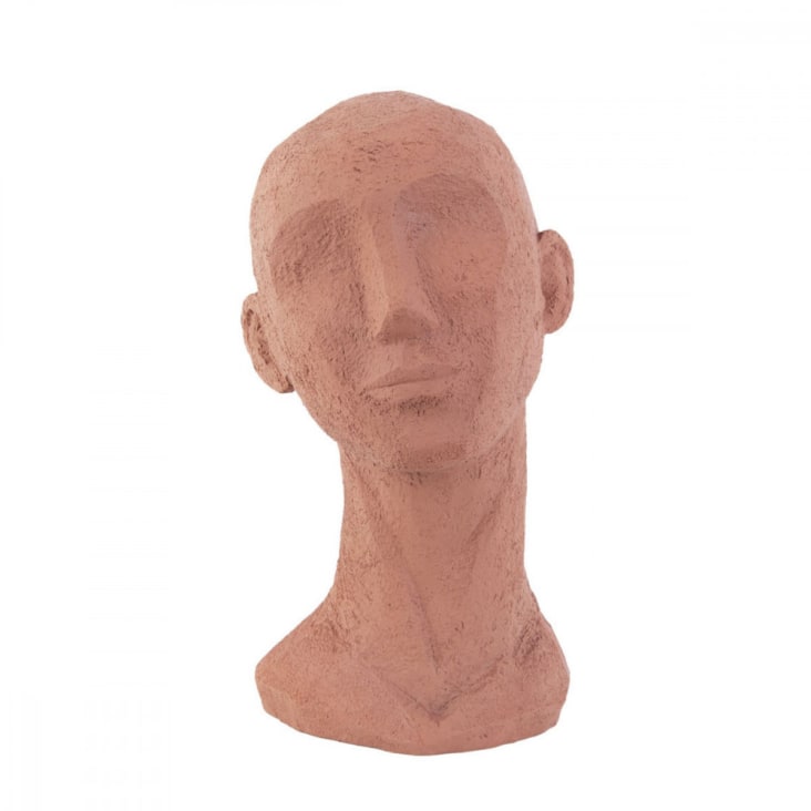 Statue en polyrésine terracotta H 28,4cm-Face art