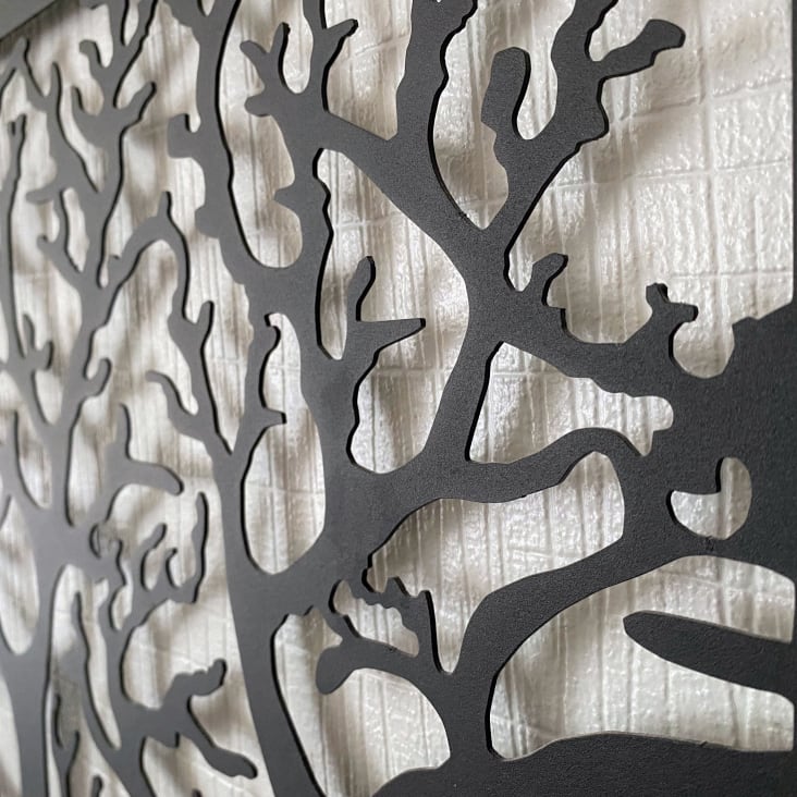 Déco murale triptyque arbre de vie en métal noir 144x59 cm cropped-7