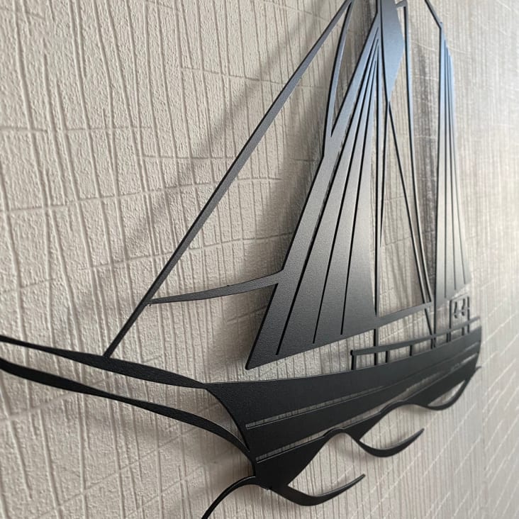 Wanddeko Badezimmer Wanddeko Schiff Metall Segelboot Maritim Hänger Figur Segelschiff Deko