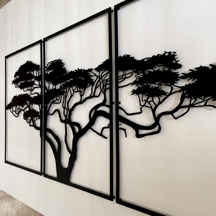 Déco murale arbre de vie africain en métal noir 114x60 cm cropped-7