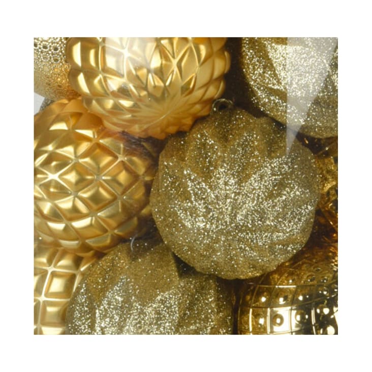 Set de 35 boules de Noël doré - 6cm | Maisons du Monde