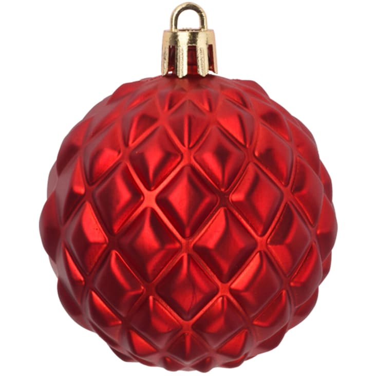 Lot De 135 Boules De Noël Incassables Rouge Et Or - Décorations Sapin En Plastique - Avec Flocons Et Casse-noisettes - Pour Intérieur Et Extérieur