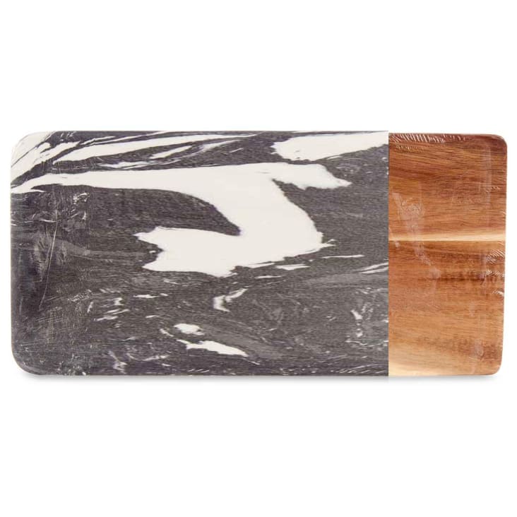 Planche à découper en acacia et marbre noir - 30x15x1.3cm cropped-3