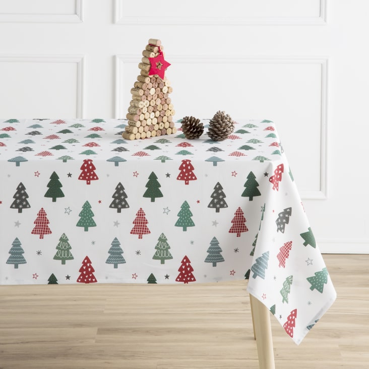 Nappe Rectangle 160x200 Coton Enduction Acrylique COLIBRI Ecru