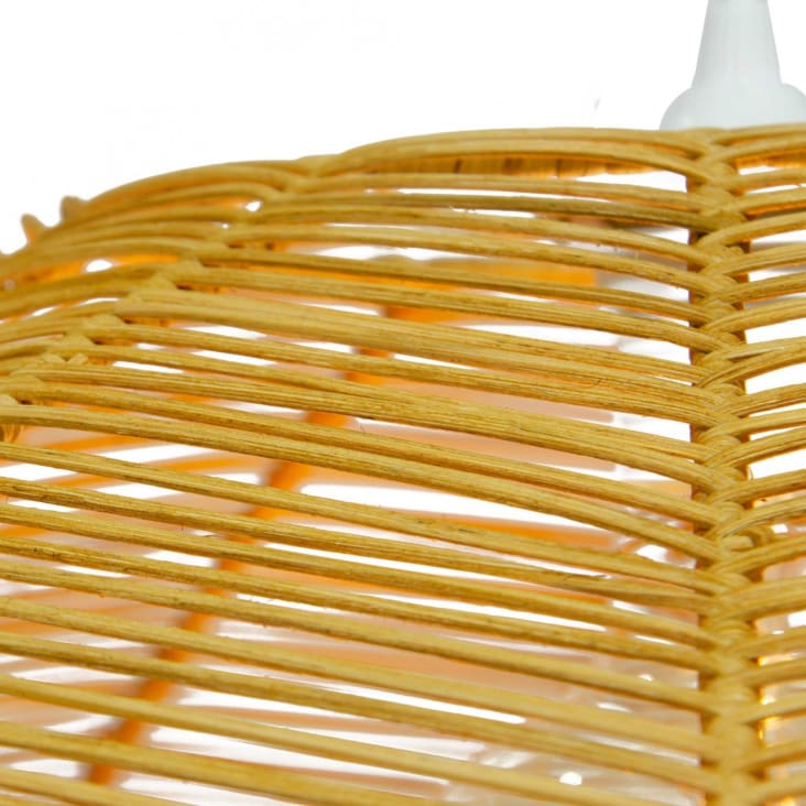 Suspension fleur en métal et rotin tressé naturel ANDENE | Maisons du Monde