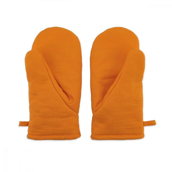 Set de 2 gants de cuisine coton orange