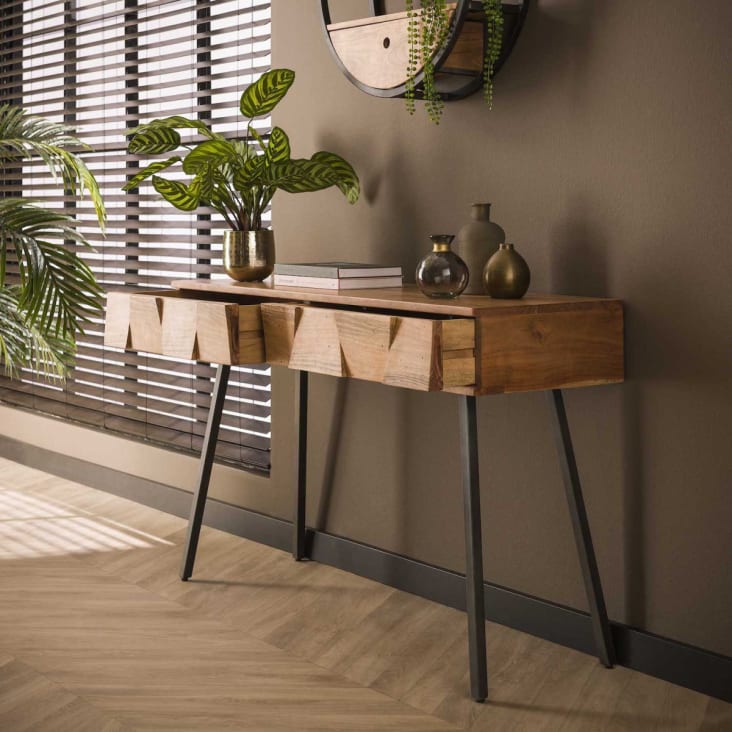 Palla Decorativa In Legno Di Teak Massiccio – Diametro 20 Cm, Colorata A Mano, Eco-friendly, Unica Per Venature Naturali
