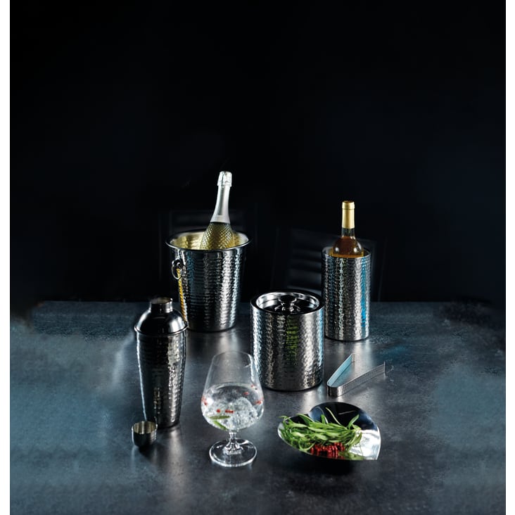 Seau à Vin/champagne Olympia En Acier Inox Brossé - Capacité 3.78 L, Avec Poignées