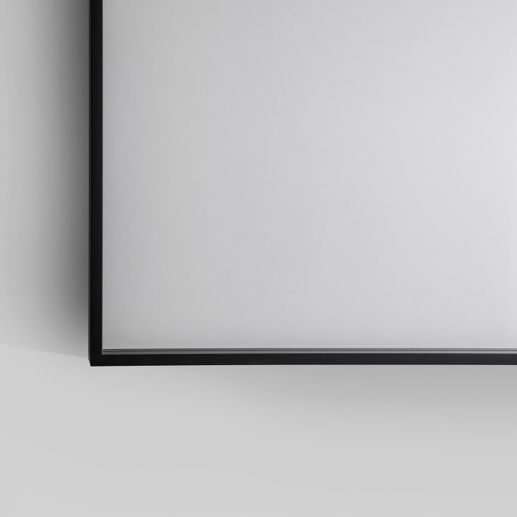 Specchio rettangolare da parete con LED e cornice nera 100x70x13 cm EDGE  BLACK