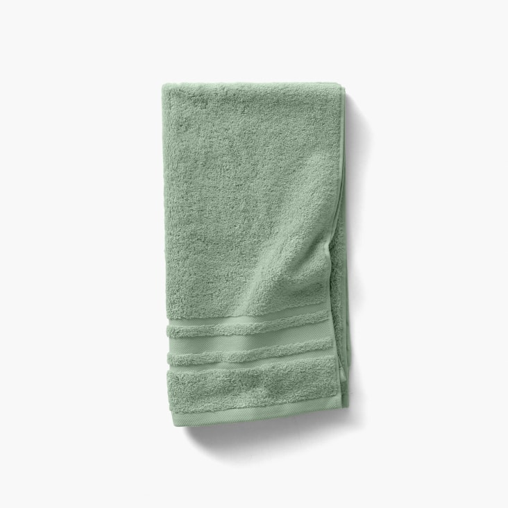 Drap de bain coton uni bouclette vert 70 x 120 cm-Lola 2 cropped-3