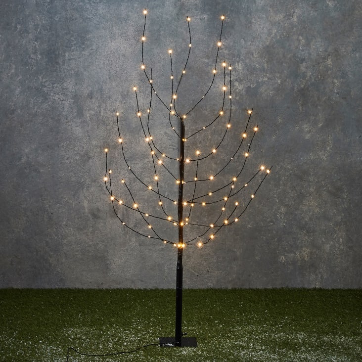 Déco de noël arbre lumineux 400 led blanc chaud h 150 cm
