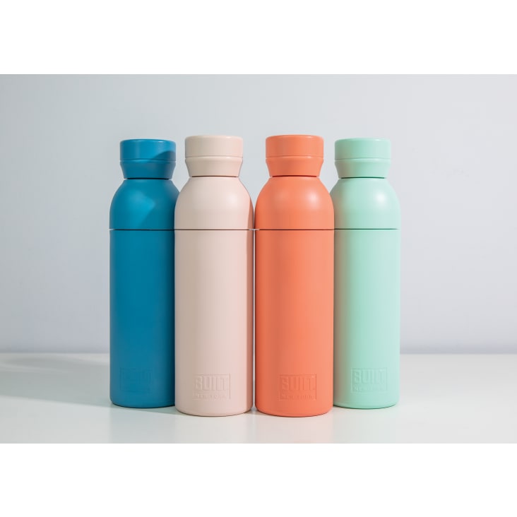 Bottiglia termica da 500 ml in plastica riciclata blu