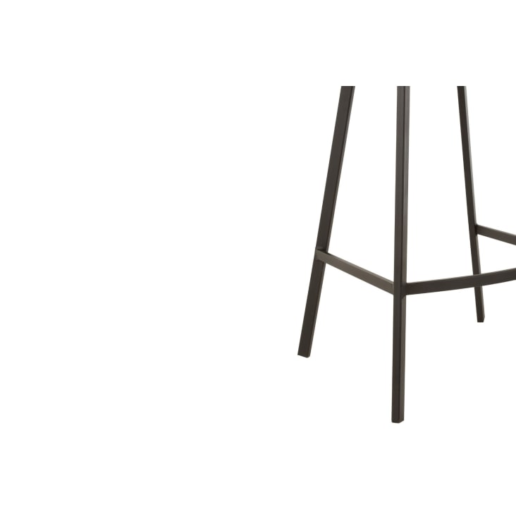 Chaise de bar en velours peau de pêche et en métal noir ( lot de 2)-OLIVIA cropped-7