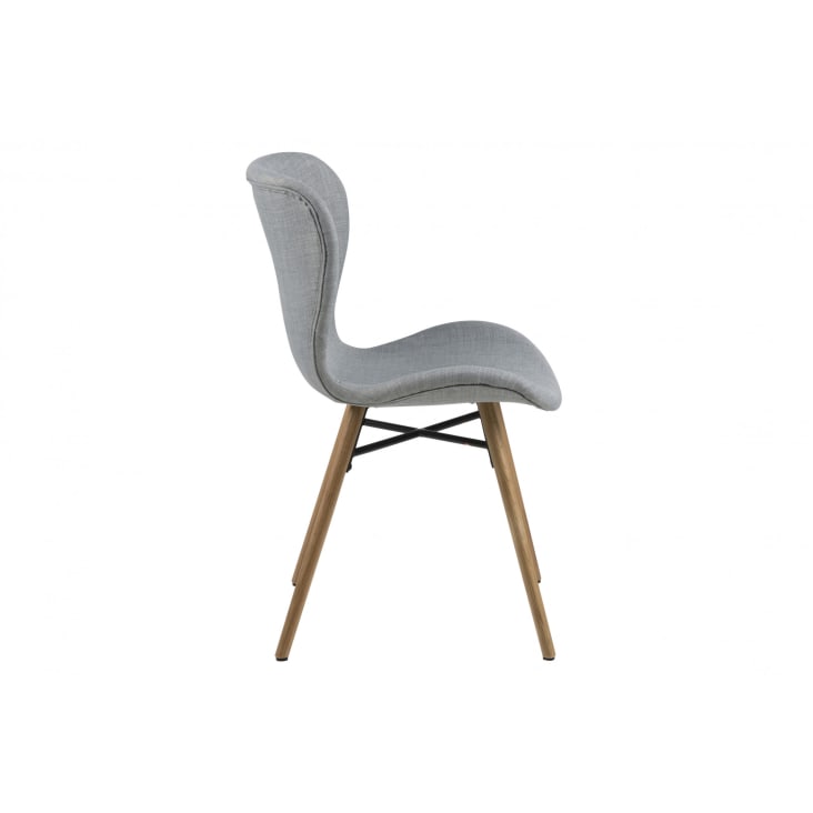 Table rectangulaire à rallonges L160/240  + 4 chaises tissu cropped-2
