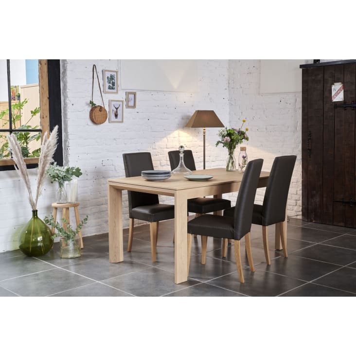 Table à manger rectangulaire extensible en bois L160/240 BONIE - HELLIN