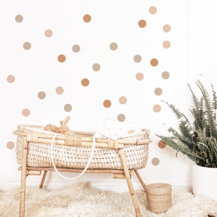 Vinilos decorativos adhesivos pared marrón y beige Pebbles
