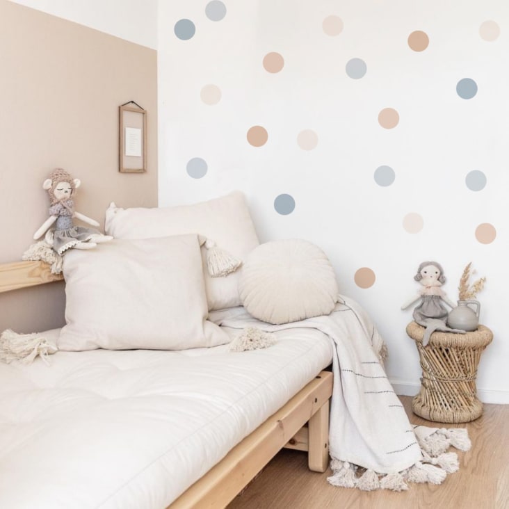 Stickers adesivi in vinile tondi blu e beige Circles2 | Maisons du Monde