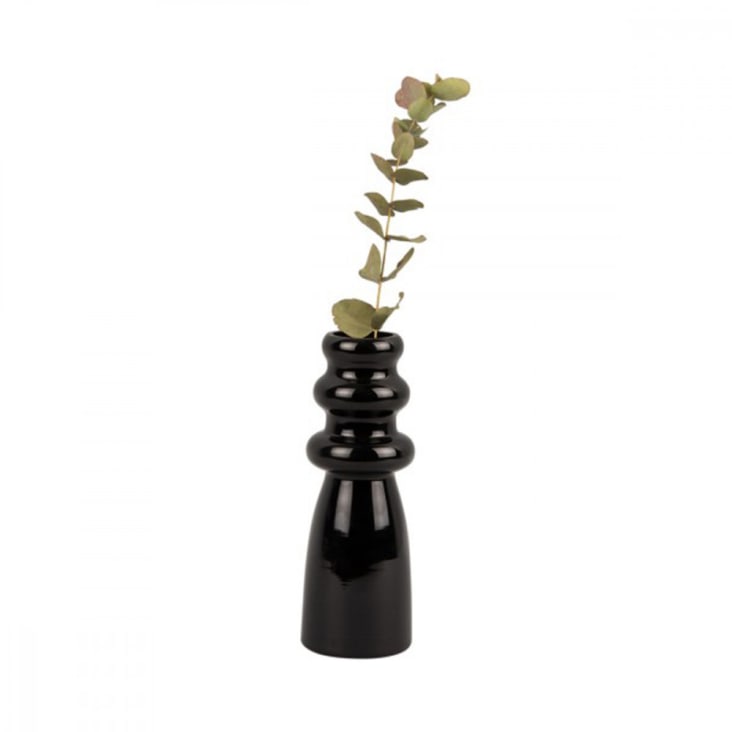 Vase en verre noir H20,5cm Sparkle Maisons du Monde