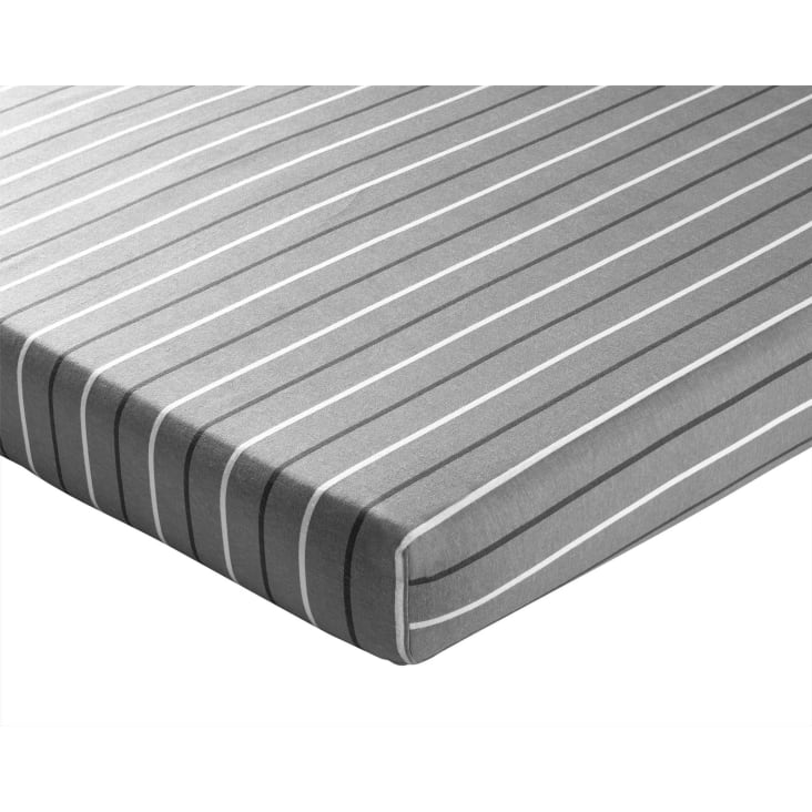 couleur gris foncé taille Drap housse 120X200 Drap-housse de matelas  imprimé 100% Polyester, couvre-matelas aux quatre coins avec bande  élastique, 1 pièce