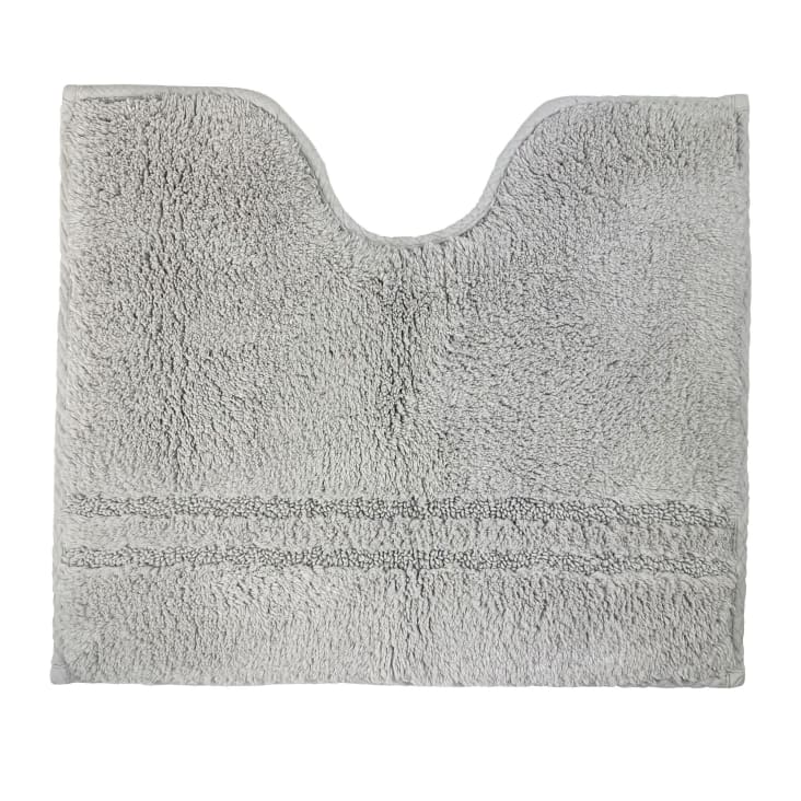 Tapis contour wc LIGNUS 50x45 gris brume en coton