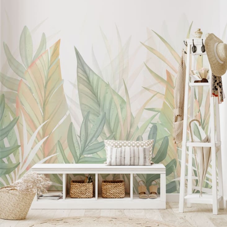 Nebelwald Fototapete 200x140 Cm - Vliestapete Panorama Wanddeko Grau