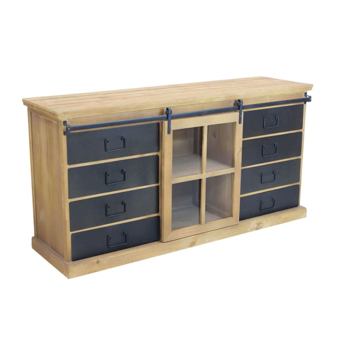 Consolle Fissa 120x35x75 cm in Metallo e Legno Marrone | Leroy Merlin