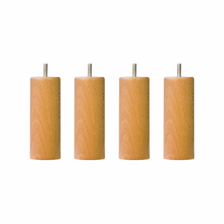 4 pieds cylindriques bois naturel 10 cm cropped-2
