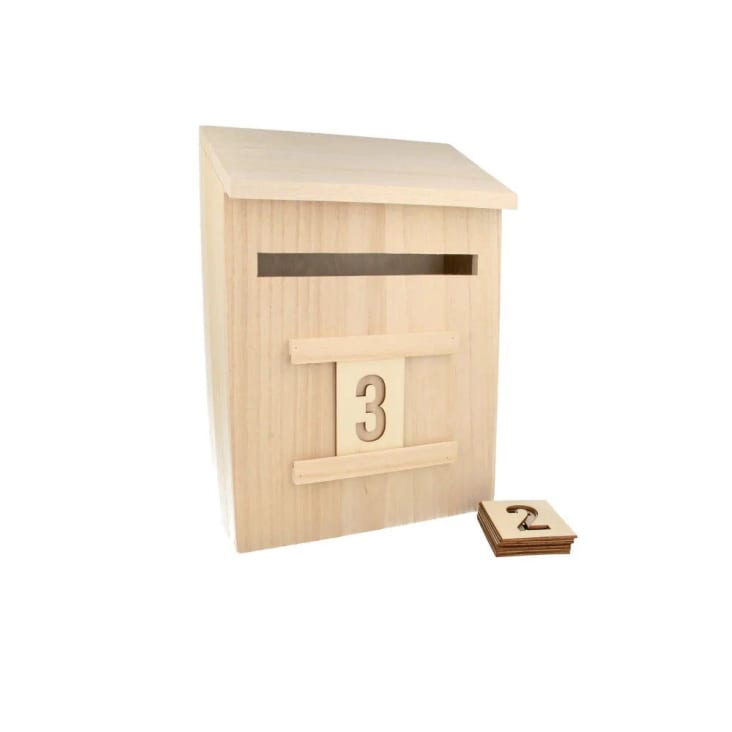 Boîte aux lettres sur pieds boîte postale anthracite aspect bois ML-Design